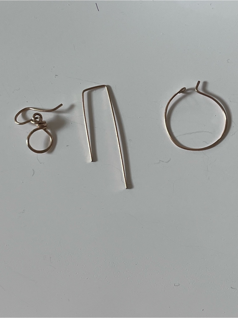 3 Single 14K Gold Filled Earrings